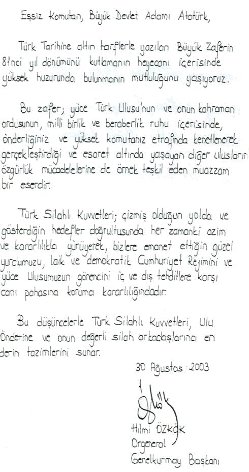 Hilmi ÖZKÖK - Orgeneral - Genelkurmay Başkanı